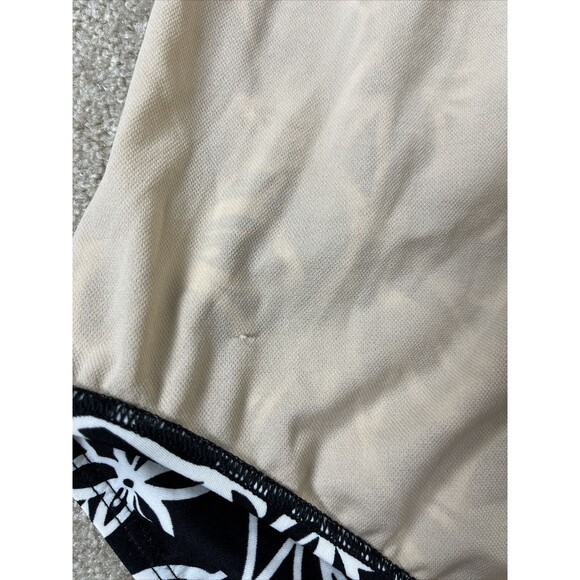 Speedo One Piece Swimsuit Womens Size 18 Black White Floral - Picture 8 of 10